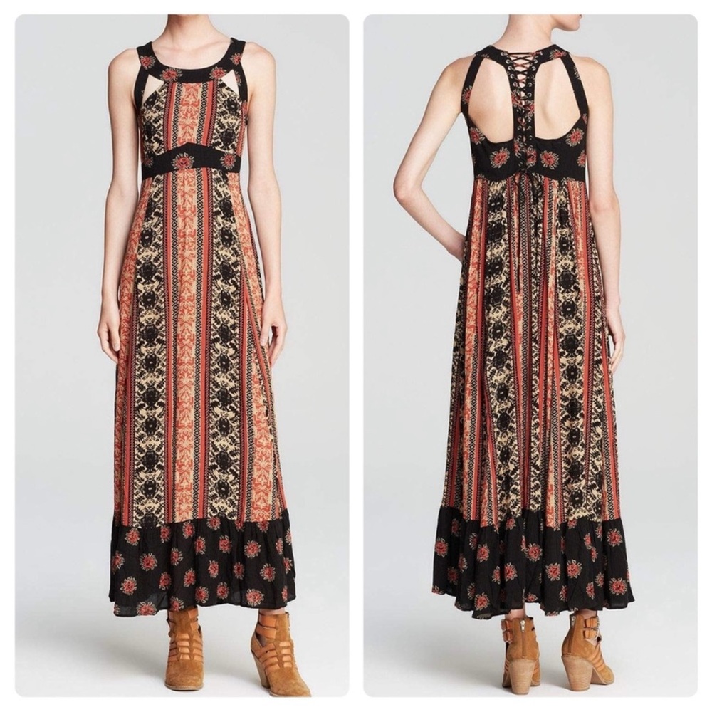 Free People Corset Back You Made My Day Maxi Dress Size 6